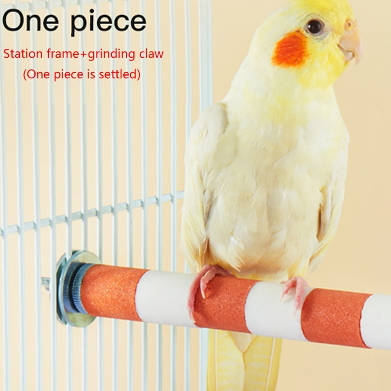 1 gab. Mājdzīvnieku putnu košļājamās rotaļlietas Papagaiļu laktas stends Platforma Būris Rotaļlieta Ķepa slīpēšana Tīras rotaļlietas papagaiļu laktām Putnu piederumi