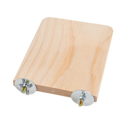 Šinšillas kāmja tramplīns vāveres papagailis putns, stāvoša platforma, koka rotaļlieta mājdzīvniekam