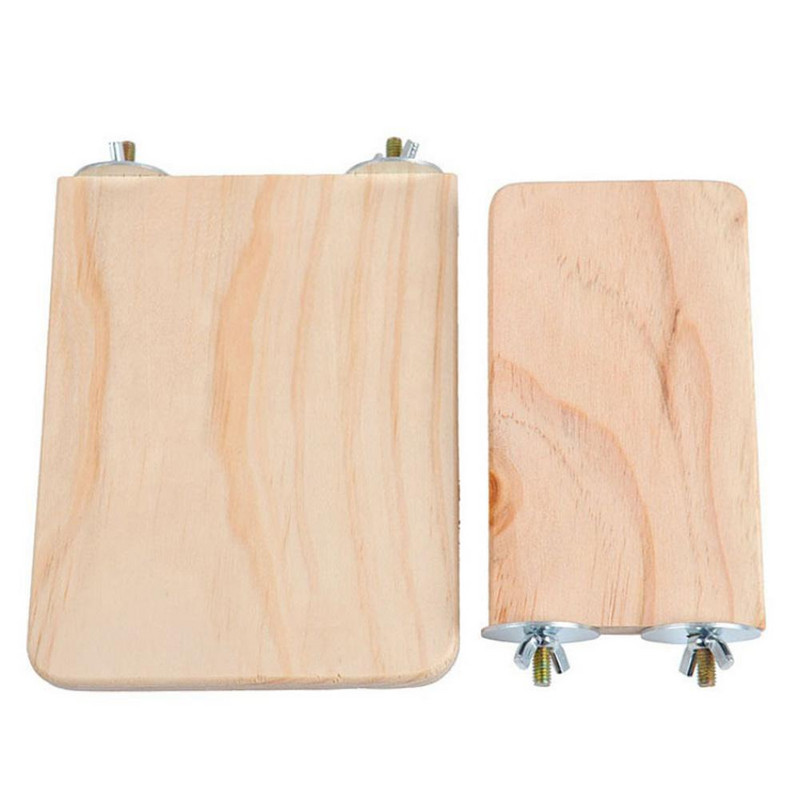 Šinšillas kāmja tramplīns vāveres papagailis putns, stāvoša platforma, koka rotaļlieta mājdzīvniekam