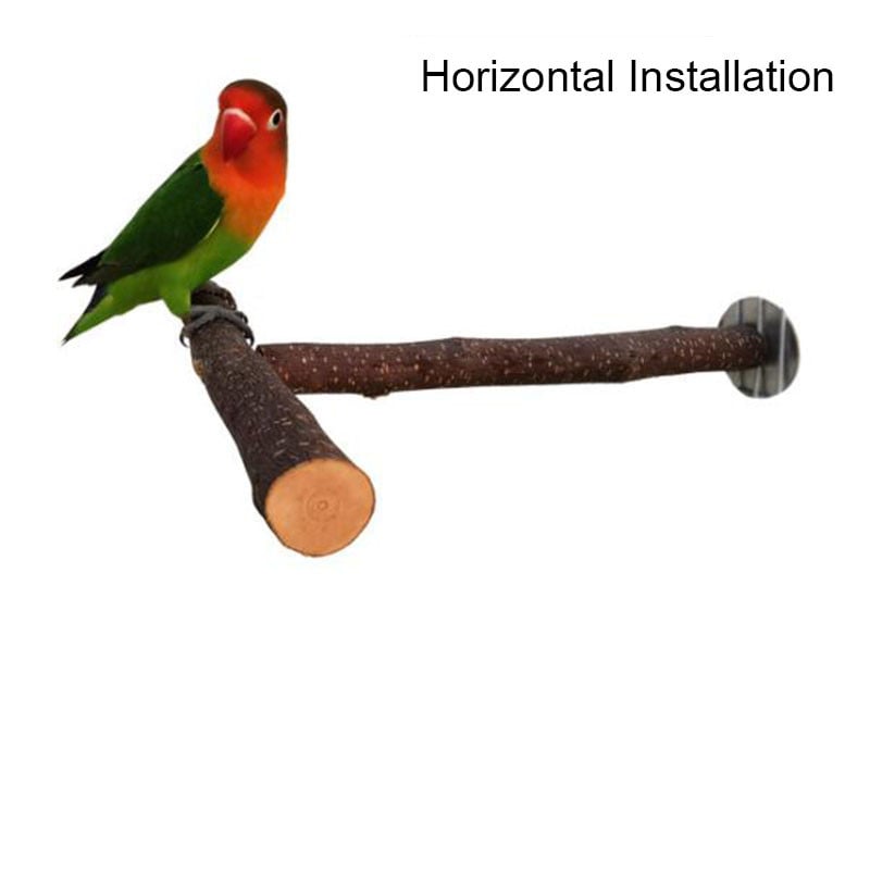 Lemn natural Papagal Animal de companie Furculiță din lemn crud Suport pentru creangă de copac Veveriță Pasăre Ramă de hamster Bibani Mestecați mușcături Jucării Băț