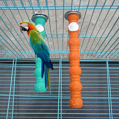 Pet Bird Toys Wooden Parrot Chew Grinding Claw Stand Perches Cage Cockatiel Parakeet Hanging Toy