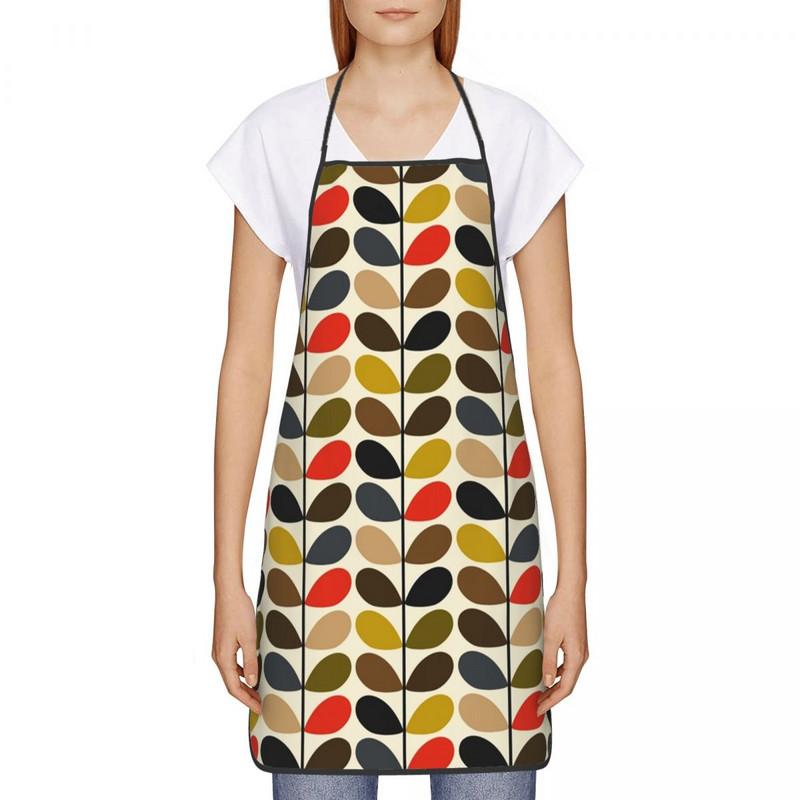 Unisex Orla Kiely priekšauts ar vairākiem kātiem priekšauts pieaugušajiem sievietēm vīriešiem šefpavāra tablier virtuve gatavošanai Virtuve Skandināvijas ziedu cepšana