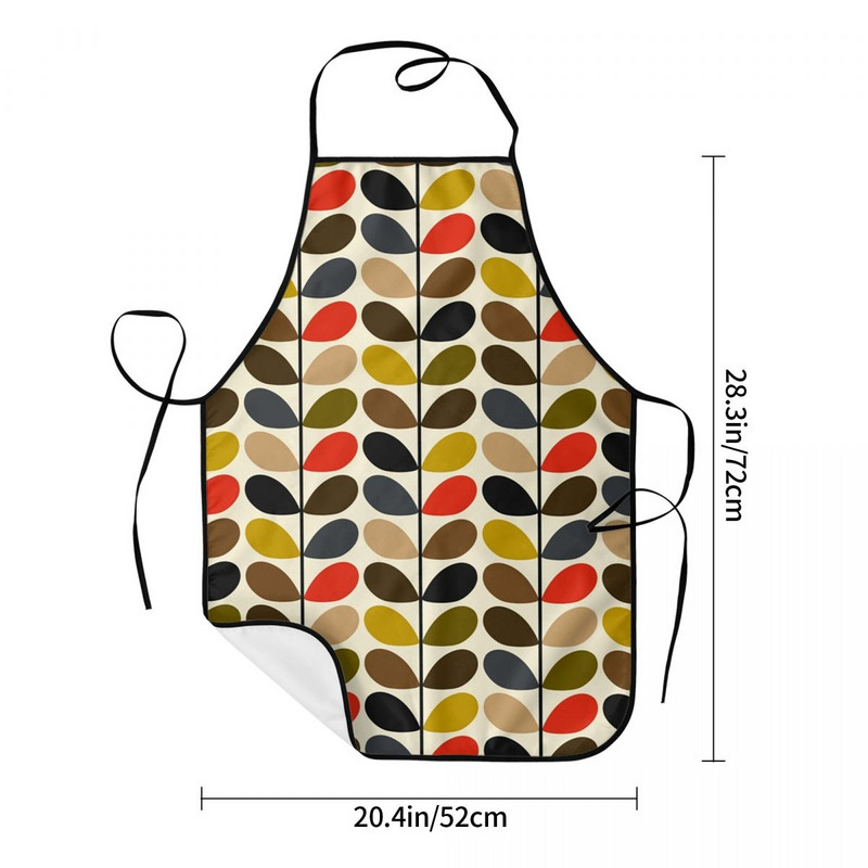 Unisex Orla Kiely priekšauts ar vairākiem kātiem priekšauts pieaugušajiem sievietēm vīriešiem šefpavāra tablier virtuve gatavošanai Virtuve Skandināvijas ziedu cepšana