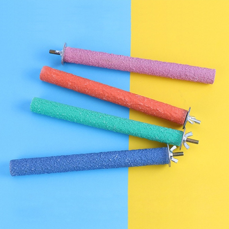 Papagailis Asaris Dabīgā koka statīvs Smilšu virsmas Ķepu slīpēšanas stienīši Apgriezt nagus stienis Conures parakeets Viegli uzstādāms