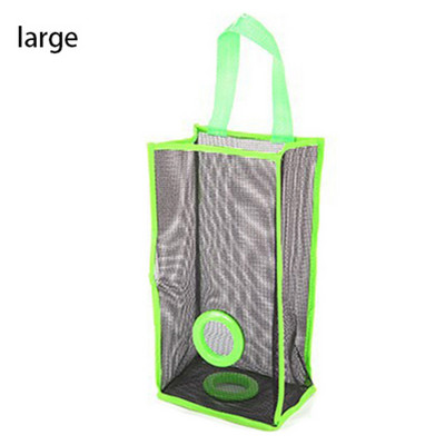 Noderīgs virtuves glabāšanas maiss Atkritumu maisu dozators pie sienas piekarināms virtuves dekoru organizators plastmasas režģis Mājas pārtikas preču uzglabāšanas somas