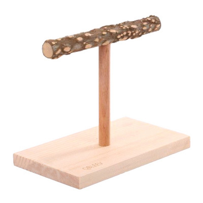 Koka asari stāvošs stieņa dabīgais zars ar pamatni Netoksisks papagaiļu rotaļlietas Stabila galda virsmas skrubja stacija putniem B03E