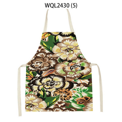 Sorțuri cu peisaj cu flori pentru femei Savete de in șorț pentru curățarea gospodăriei acasă, bucătari, șorț pentru copt pentru gătit pentru copii