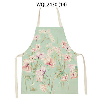 Sorțuri cu peisaj cu flori pentru femei Savete de in șorț pentru curățarea gospodăriei acasă, bucătari, șorț pentru copt pentru gătit pentru copii