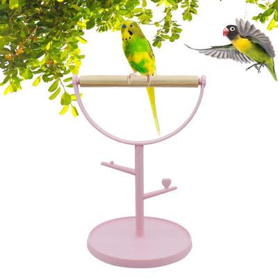 Bird Perch Stand Stand Holder Cage Perch For Parakeets Wooden Portable Tabletop Perch For Parakeets Parrot Cockatiel