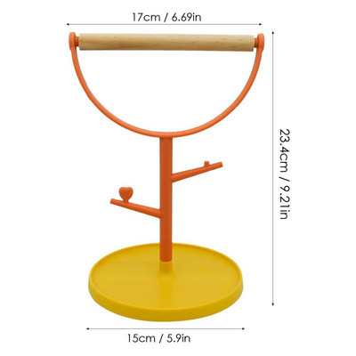 Стойка за кацалка за птици Държач за стойка Клетка Кацалка за папагали Дървена преносима настолна кацалка за папагали Папагал Корела