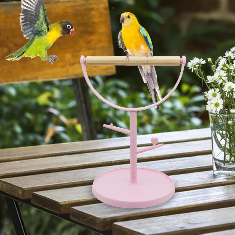 Paukščių ešerių stovo stovo laikiklis narvelis ešerys papūgams Medinis nešiojamas stalinis ešerys papūgams Papūga Cockatiel