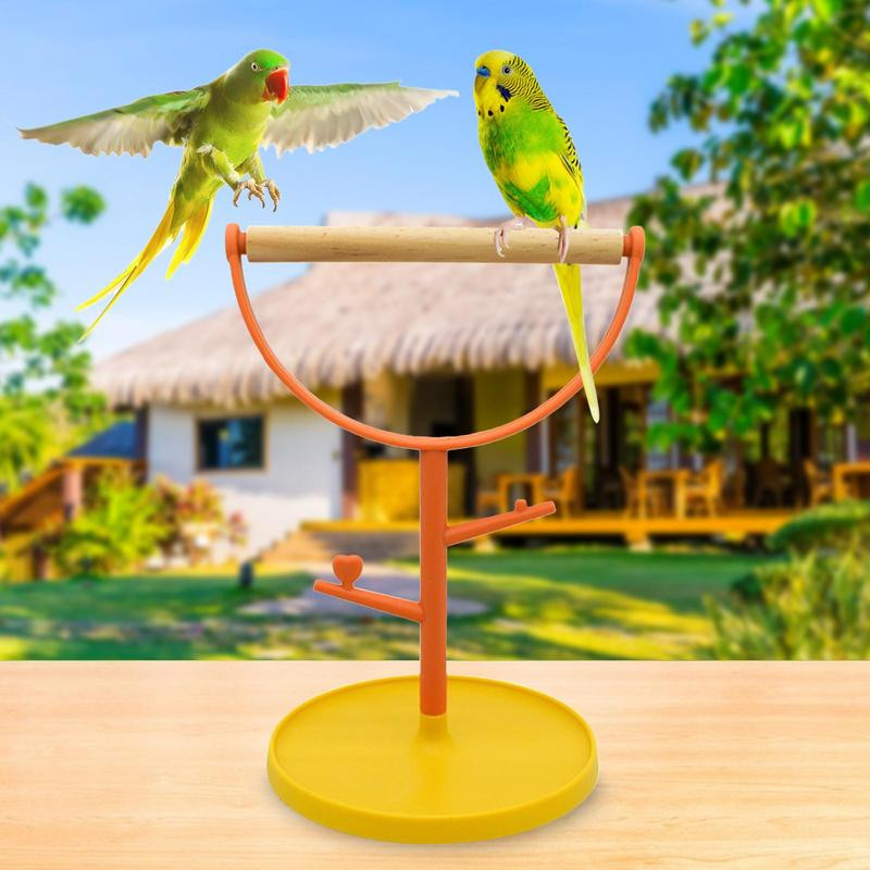 Paukščių ešerių stovo stovo laikiklis narvelis ešerys papūgams Medinis nešiojamas stalinis ešerys papūgams Papūga Cockatiel