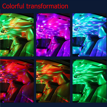 Φωτισμός περιβάλλοντος αυτοκινήτου USB DJ RGB Mini Πολύχρωμο ήχος μουσικής Led Apple 5V Διασύνδεση Holiday Party Atmosphere Εσωτερικό Φωτιστικό κορμού θόλου