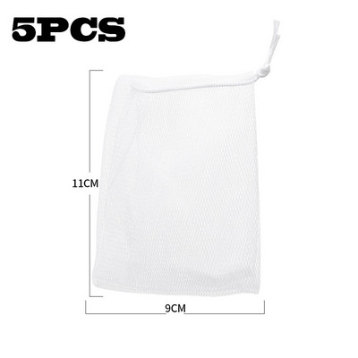 5 vnt Vaisių ir daržovių laikymo maišeliai Plaunami daugkartinio naudojimo tinkliniai maišeliai virtuvės maisto organizatorius žaislai bakalėjos sandėliavimo pakavimo maišelis