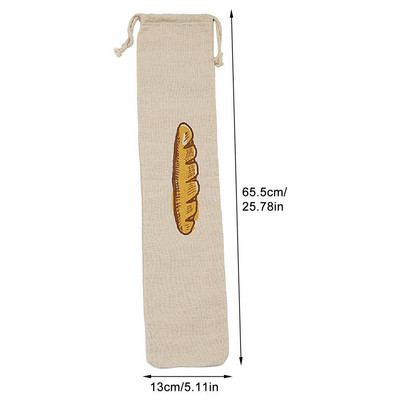 Lina maizes maisiņš Atkārtoti lietojams kokvilnas aukliņu uzglabāšanas maisiņš mājās gatavotai maizei AmatnieksMaizes uzglabāšanas soma Lina maizes maisiņš bagetei