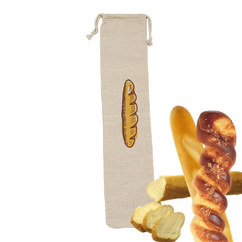 Lina maizes maisiņš Atkārtoti lietojams kokvilnas aukliņu uzglabāšanas maisiņš mājās gatavotai maizei AmatnieksMaizes uzglabāšanas soma Lina maizes maisiņš bagetei