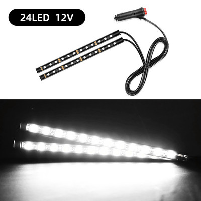 Interiorul mașinii 48 LED 4 în 1 sau 2 în 1 bandă Atmosferă Lumină ambientală decorativă Flexibil pentru 12-24V