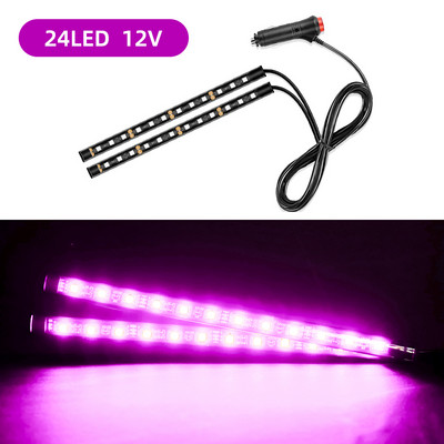 Interiorul mașinii 48 LED 4 în 1 sau 2 în 1 bandă Atmosferă Lumină ambientală decorativă Flexibil pentru 12-24V