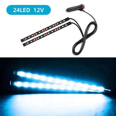 Interiorul mașinii 48 LED 4 în 1 sau 2 în 1 bandă Atmosferă Lumină ambientală decorativă Flexibil pentru 12-24V