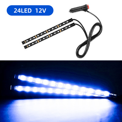Interiorul mașinii 48 LED 4 în 1 sau 2 în 1 bandă Atmosferă Lumină ambientală decorativă Flexibil pentru 12-24V