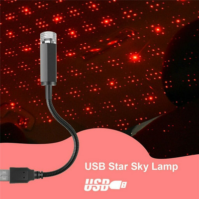 Automašīnas jumts Star Light Salons USB LED gaismas Zvaigžņota atmosfēra Projektors Dekorācija Nakts Mājas Dekors Galaxy Lights Auto Produts