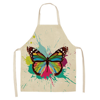 2022 Beautiful Butterfly Print Αμάνικη ποδιά κουζίνας Ανθεκτική σε λίπος και νερό Ενδύματα εργασίας για ενήλικες καφέ Καθαρισμός σπιτιού Μαγείρεμα