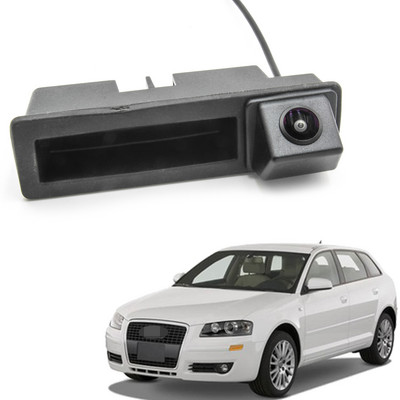 Κάμερα οπίσθιας όψης CCD HD AHD Fisheye για Audi A3/S3/RS3 (8P) 2003~2012 Λαβή πορτμπαγκάζ αυτοκινήτου Οθόνη στάθμευσης όπισθεν Night Vision