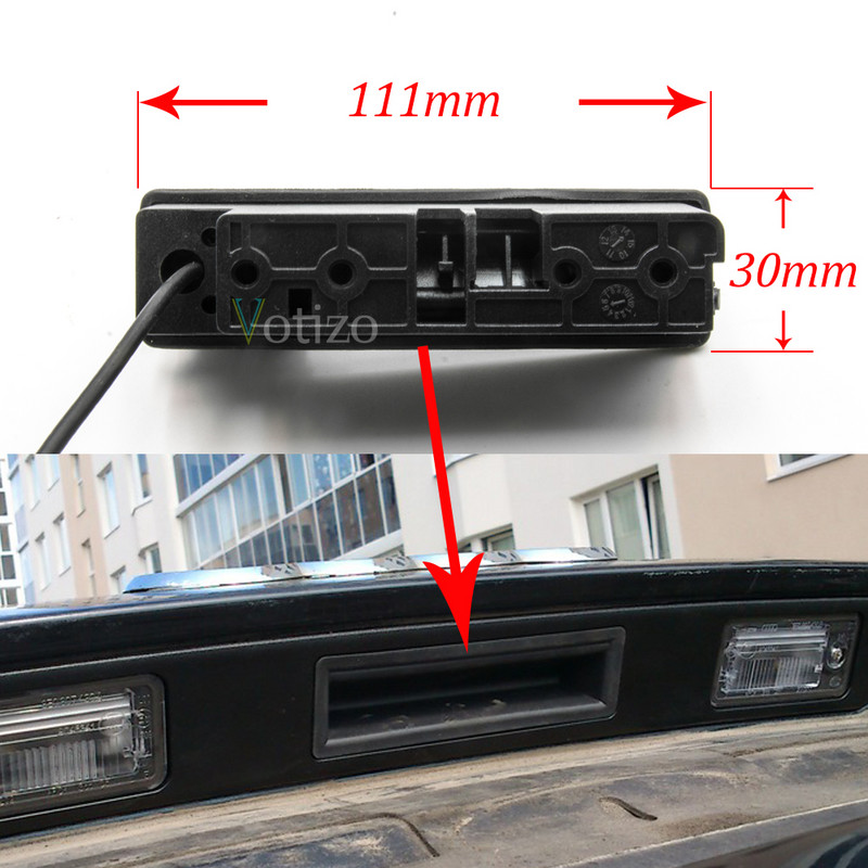 Cameră de vedere din spate CCD HD AHD Fisheye pentru Audi A3/S3/RS3 (8P) 2003 ~ 2012 Mâner portbagaj mașini Monitor parcare inversă Viziune nocturnă