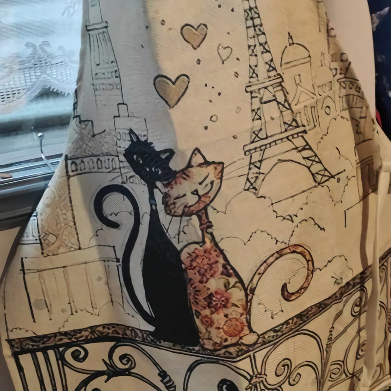 Karikatūra Dzīvnieku stils Mīlīgs kaķu raksts Virtuves priekšauts sievietēm Priekšautiņi Mājsaimniecības tīrīšana Pinafore Mājas Ēdienu gatavošanas Priekšauti Pavāra priekšauts