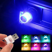 Car Mini USB LED Light Ambient Light Διακοσμητικά Λάμπες Ατμόσφαιρας για Εσωτερικό Περιβάλλον Φορητό Plug Play για Φορητό Φωτιστικό Υπολογιστή αυτοκινήτου