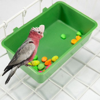 Νέα μπανιέρα Parrot Μικρή μπανιέρα με κλουβί ζώων, όρθια κλουβί ντουζιέρας Μίνι κουτί αποθήκευσης τροφών για κατοικίδια Παιχνίδια Αξεσουάρ καθαρισμού μπάνιου πουλιών για κατοικίδια
