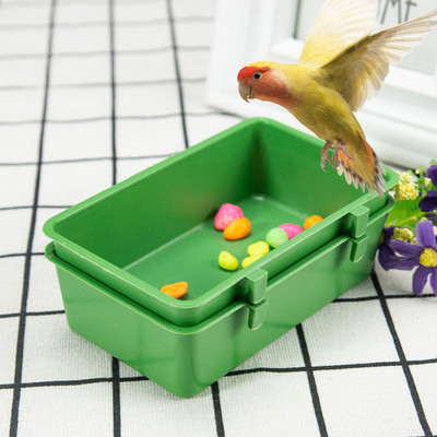 New Parrot Bathtub Small Animal Cage Standing Shower Box Bird Mini Pet Food Storage Box Toys Pet Bird Bath Cleaning Accessories