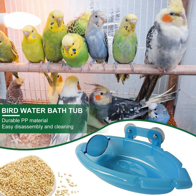 Putnu vanna Putnu vanna Bļoda Nekaitīgs barotājs Putnu vanna Vietu taupoša mājdzīvnieku vanna Baseins Veselīga putnu vanna Kanāriju salām Maziem putniem