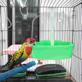 Bath Cage Bird Parrot Canary Bathing Tub Box Birds Covered Bathtub Budgie Dispenser Αξεσουάρ λεκάνης νερού Τροφοδότης Finch Conure