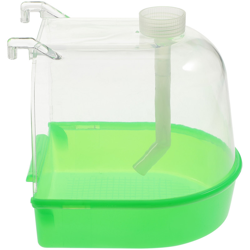 Bath Cage Bird Parrot Canary Bathing Tub Box Birds Covered Bathtub Budgie Dispenser Αξεσουάρ λεκάνης νερού Τροφοδότης Finch Conure