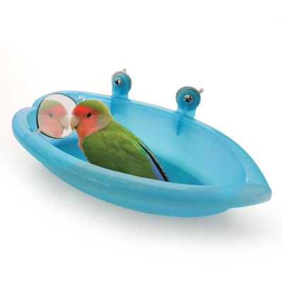 Lindude vesivann lemmiklooma puuri jaoks rippuv kauss Papagoi papagoi linnuvann + peegellinnuvann