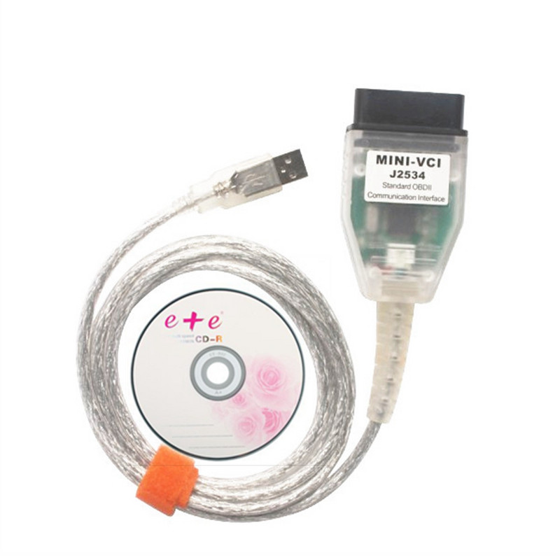 MINI VCI V18.00.008 Най-новата поддръжка Най-новата автомобилна година FTDI FT232RL RQ чип OBD SAEJ2534 за Toyota/Lexus MINI-VCI TIS Techstream