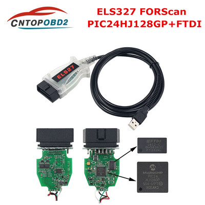 V2.3.8 ELS27 FORScan Скенер OBD2 Диагностичен кабел Зелен PCB PIC24HJ128GP els27 Поддръжка ELM327&J2534 Ford/Mazda/Lincoln/Mercury