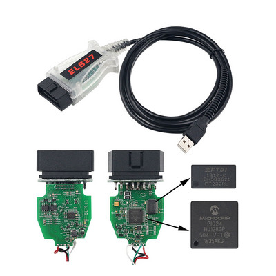 V2.3.8 ELS27 FORScan Scanner OBD2 Cablu de diagnosticare verde PCB PIC24HJ128GP els27 Suport ELM327&J2534 Ford/Mazda/Lincoln/Mercury