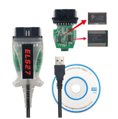 V2.3.8 ELS27 FORScan Scanner OBD2 Cablu de diagnosticare verde PCB PIC24HJ128GP els27 Suport ELM327&J2534 Ford/Mazda/Lincoln/Mercury
