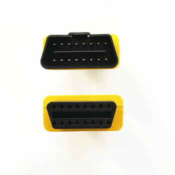 Жълт 13cm / 30cm obd2 кабел мъжки към женски щепсел удължителен проводник, подходящ за всички OBD2 OBD интерфейс конектор за удължителен кабел