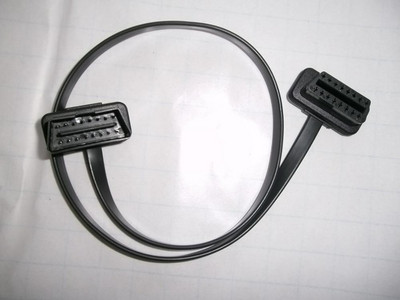 30 cm / 60 cm / 1 m didmeninis plokščias + plonas kaip makaronai ELM327 nuo vyriškos iki moteriškos alkūnės automobilio jungties adapteris 16 kontaktų OBD2 ilgintuvas