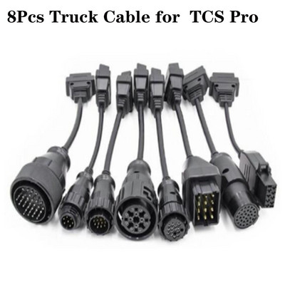 Cel mai bun preț Cabluri pentru camioane pentru 150 TCS Pro OBD2 Set complet 8 buc Cabluri pentru camioane Instrument de diagnosticare Adaptor pentru cabluri de conectare pentru Renault/Volvo