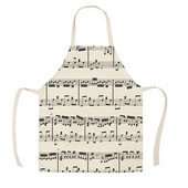 Simbol muzical Design șorțuri de bucătărie pentru femeie bărbat, acasă, gătit, coacere, magazin, curățare, bumbac, lenjerie, șorț Aventais