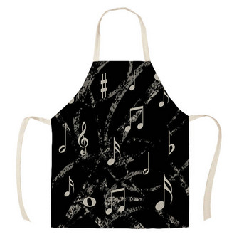 Μουσικό Σύμβολο Σχέδιο Σχέδιο Ποδιές Κουζίνας για Γυναίκα Άνδρας Σπίτι Μαγειρική Μαγαζί ψησίματος Καθαρισμός Βαμβακερή λινή ποδιά Aventais