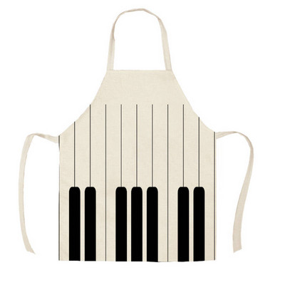 Simbol muzical Design șorțuri de bucătărie pentru femeie bărbat, acasă, gătit, coacere, magazin, curățare, bumbac, lenjerie, șorț Aventais