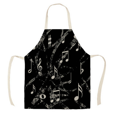 Simbol muzical Design șorțuri de bucătărie pentru femeie bărbat, acasă, gătit, coacere, magazin, curățare, bumbac, lenjerie, șorț Aventais