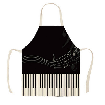 Simbol muzical Design șorțuri de bucătărie pentru femeie bărbat, acasă, gătit, coacere, magazin, curățare, bumbac, lenjerie, șorț Aventais