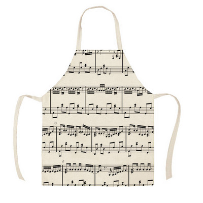 Simbol muzical Design șorțuri de bucătărie pentru femeie bărbat, acasă, gătit, coacere, magazin, curățare, bumbac, lenjerie, șorț Aventais