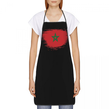 Мароко Марокански флаг Престилка Кухня Готвене Печене Градинарство Лигавник Кухня Антифаулинг Таблиер за мъже Жени